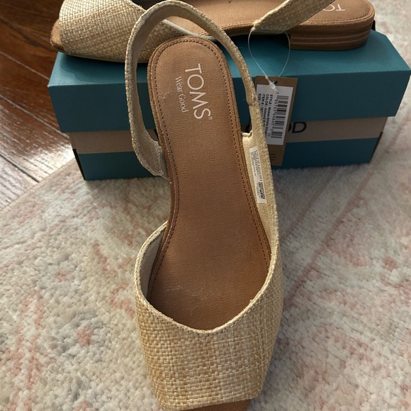 Toms Natural Woven Espadrille Slingbacks - Picture 2 of 5